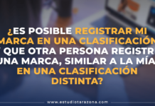 ¿Es posible registrar mi marca en una clasificación y que otra persona registre una marca, similar a la mía, en una clasificación distinta?